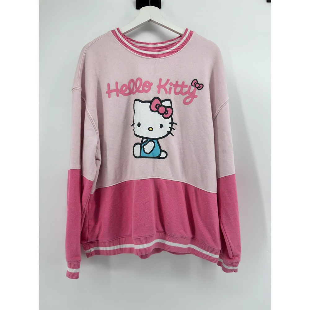 Sanrio Hello Kitty Pink Colorblock Sweatshirt Hybrid Apparel XXL